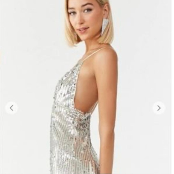 Forever 21 Silver and Rose Gold Sequin Dress - Picture 13 of 16